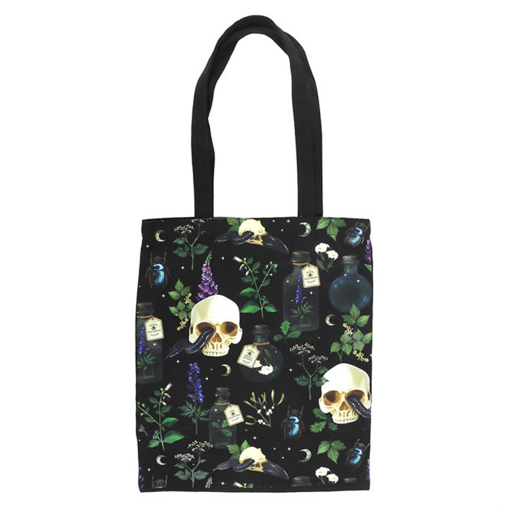 Venom & Vines Print Polycotton Tote Bag