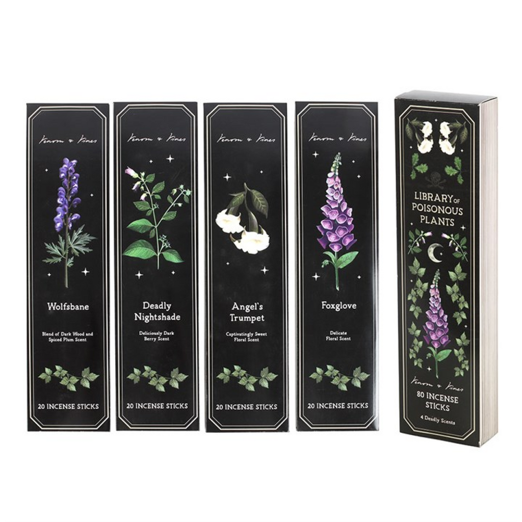 Set of 4 Poisonous Plants Incense Stick Packs