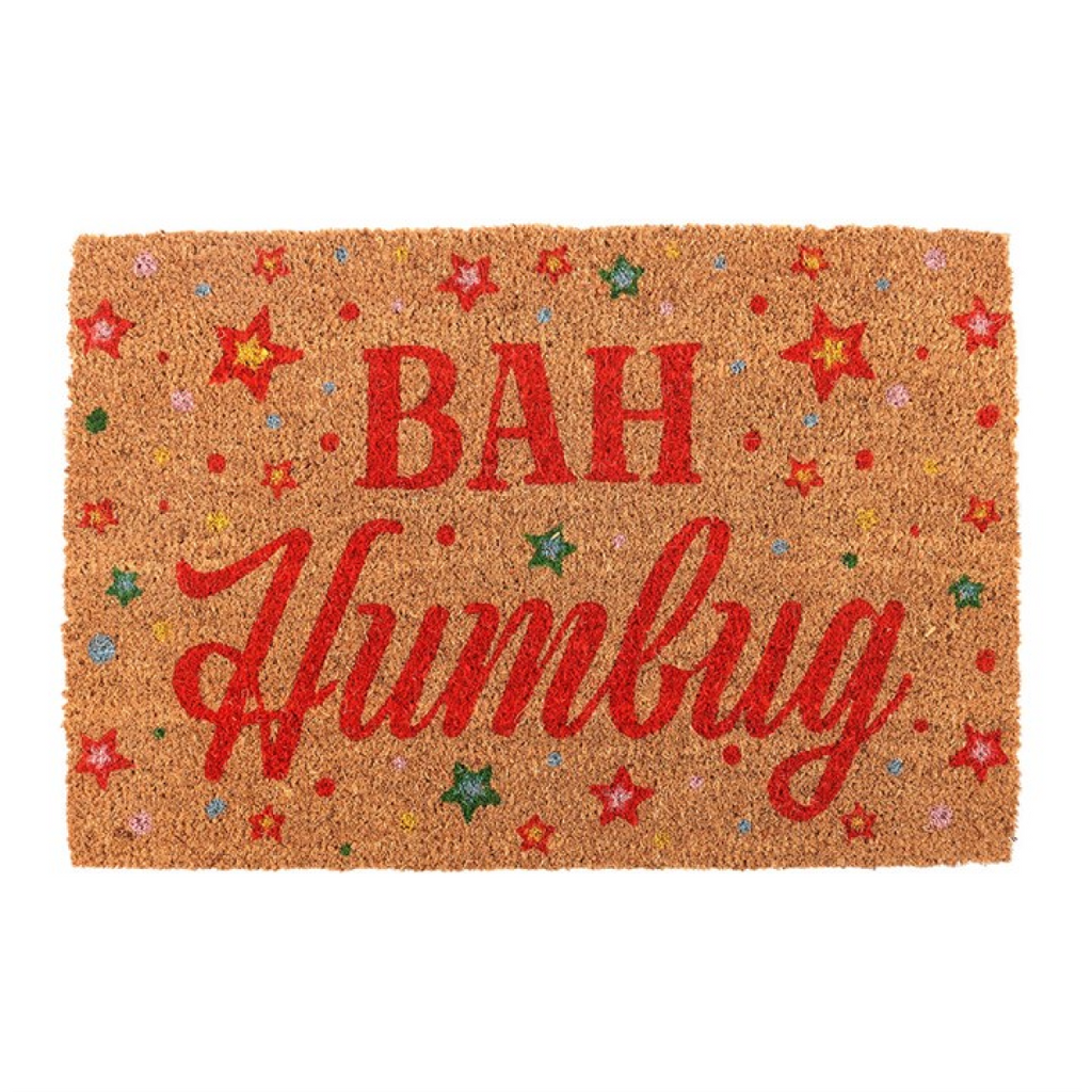 Natural Bah Humbug Christmas Doormat