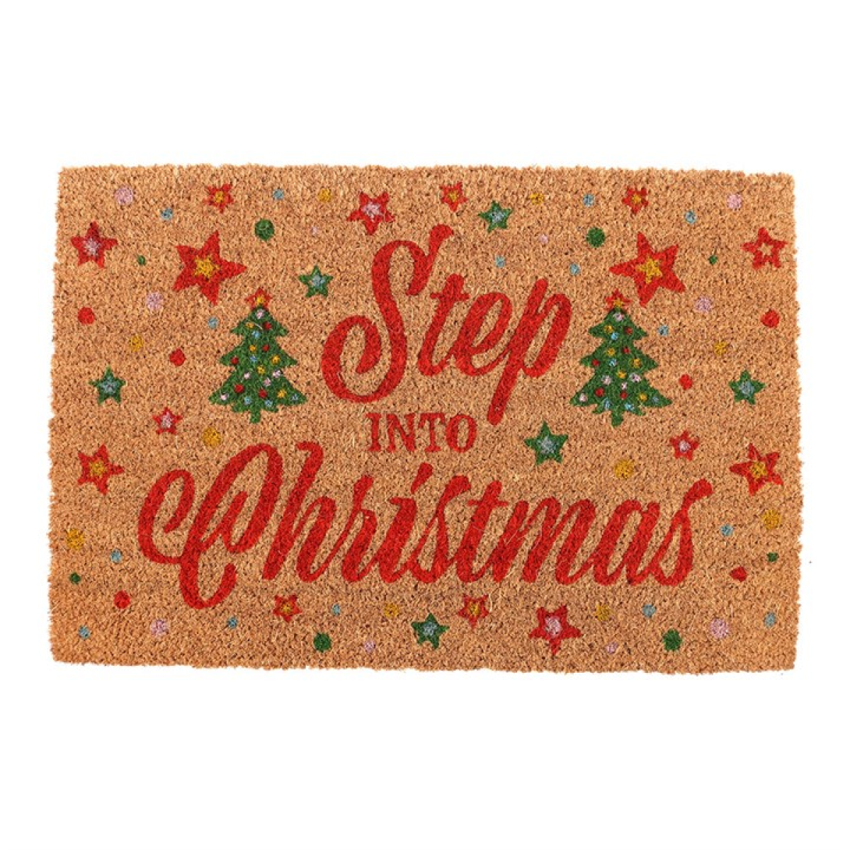 Natural Step Into Christmas Doormat