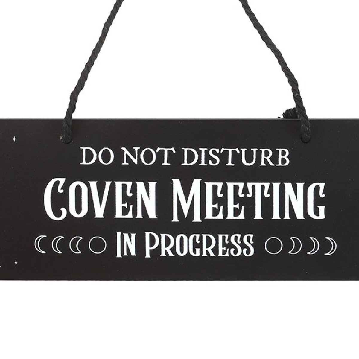 Coven Meeting in Progress Hanging Sign