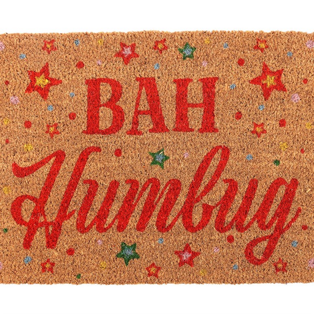 Natural Bah Humbug Christmas Doormat