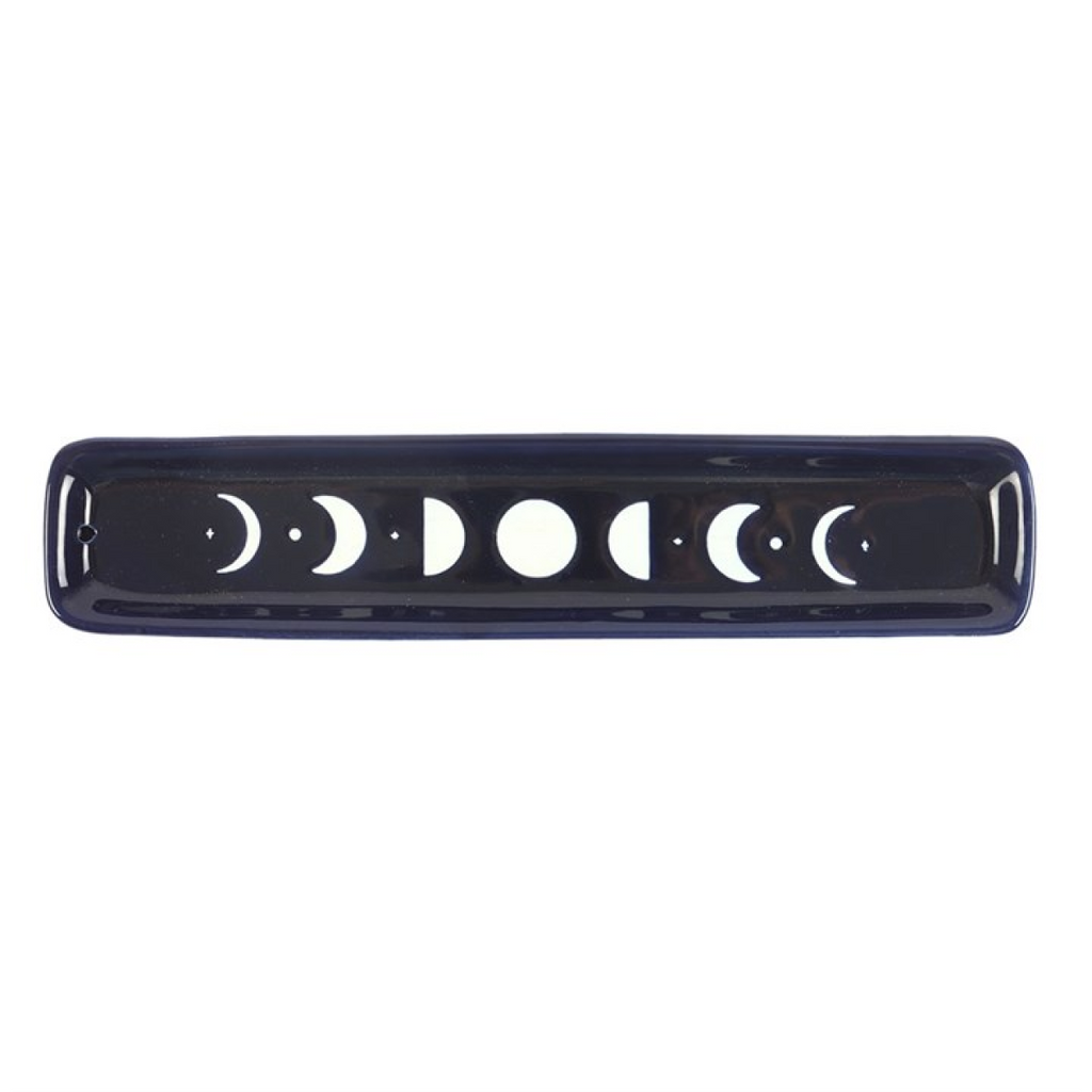 Blue Moon Phase Ceramic Incense Ash Catcher