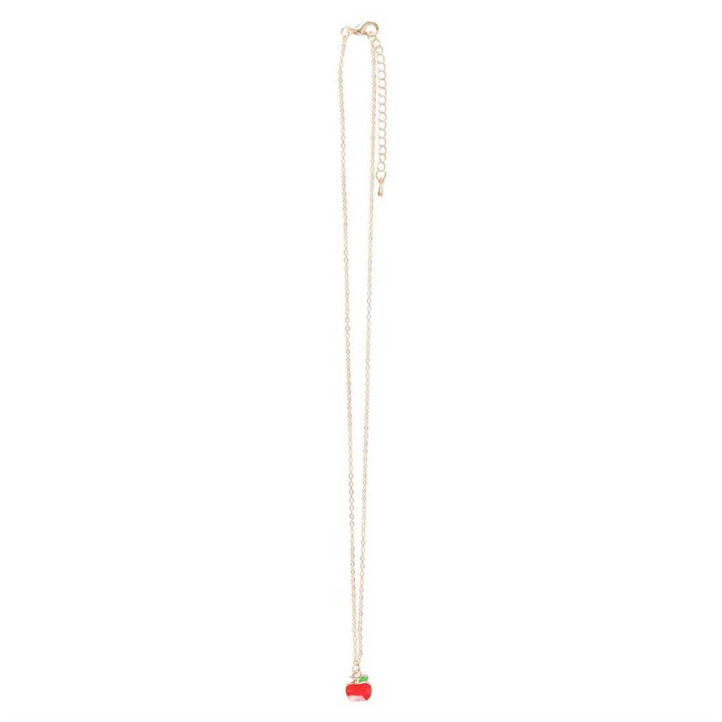 Best Teacher Apple Necklace on Greeting Card