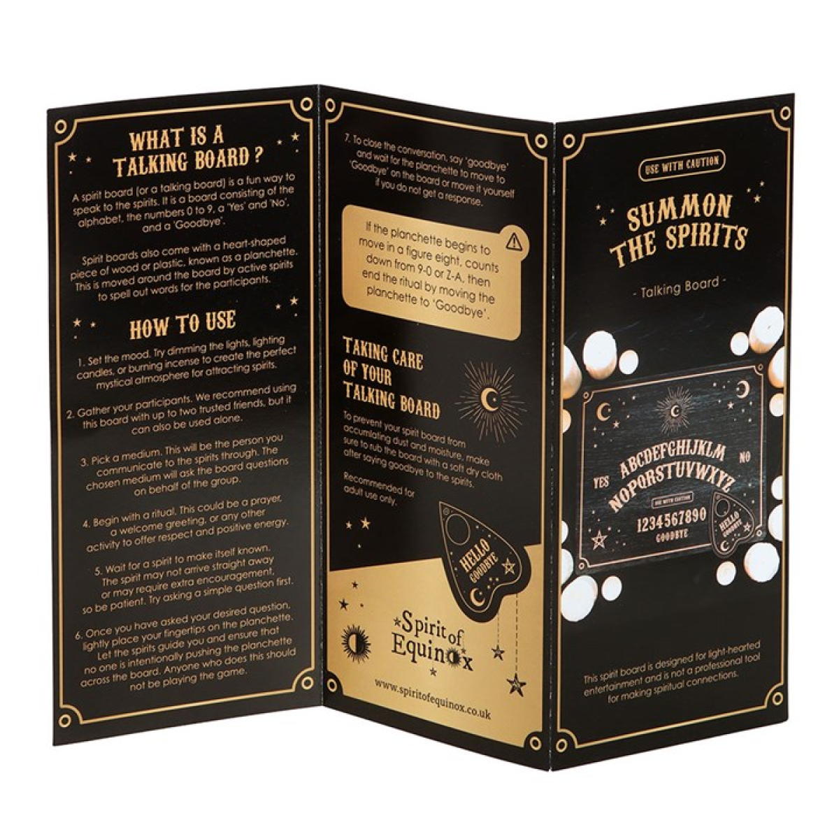 *Black Talking Board with Planchette (10/20)