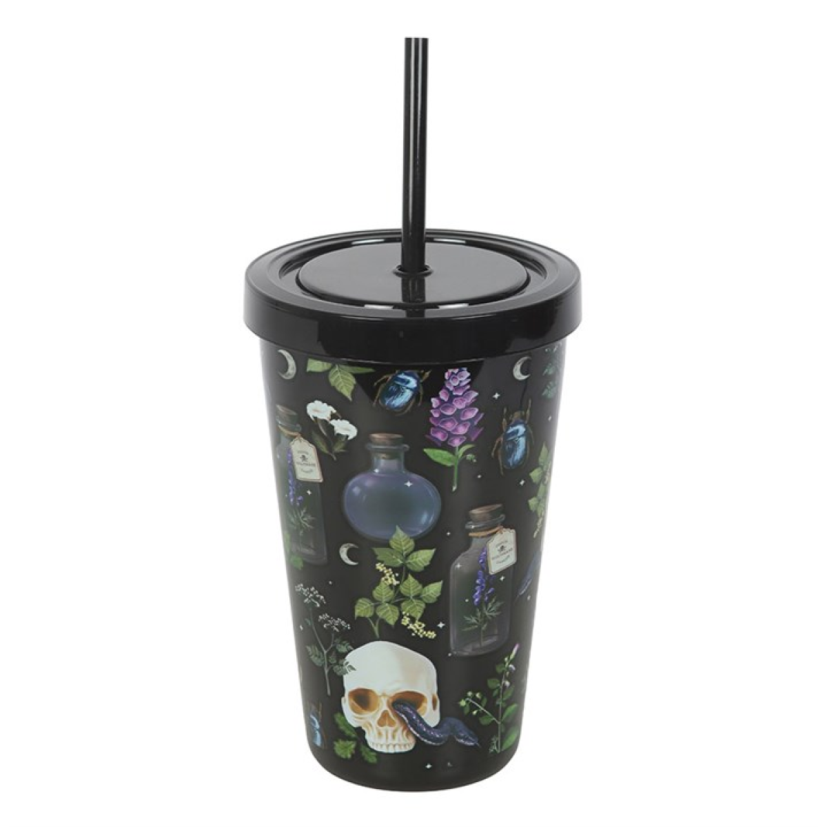 Venom & Vines Print Tumbler with Straw