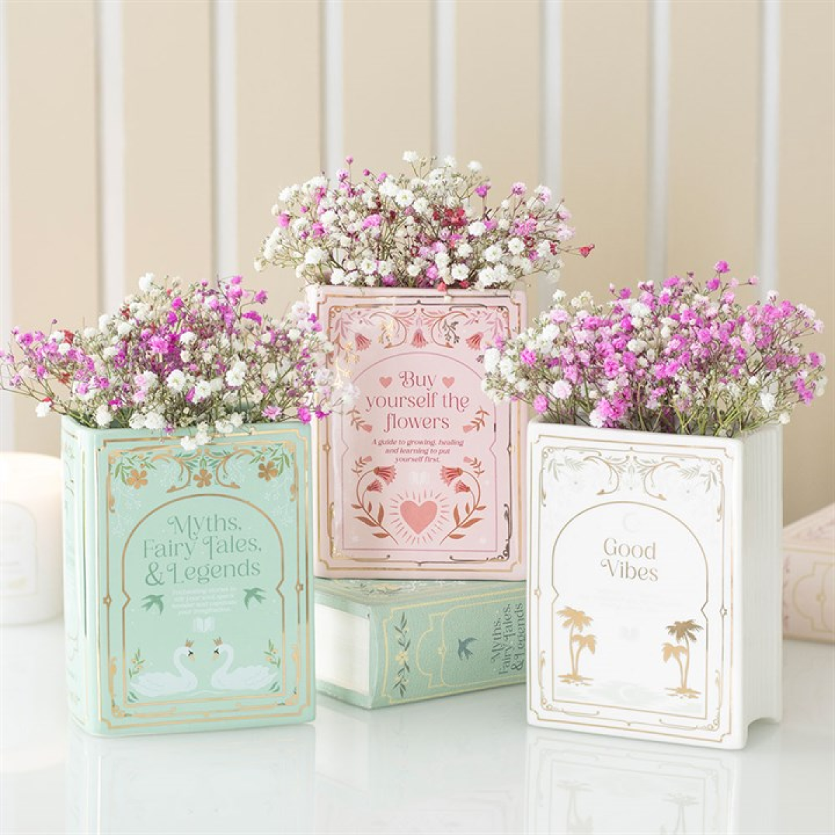 Green Book Shaped Vase