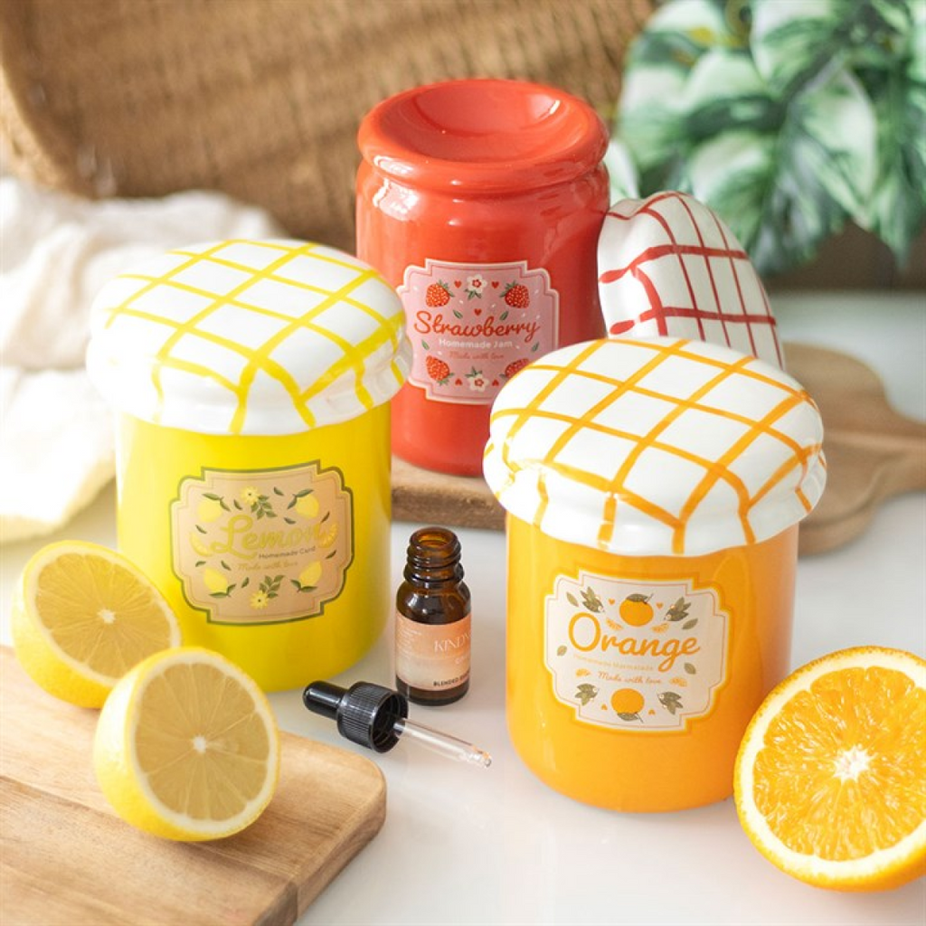 *Orange Marmalade Jar Ceramic Oil Burner and Wax Warmer (12/24)