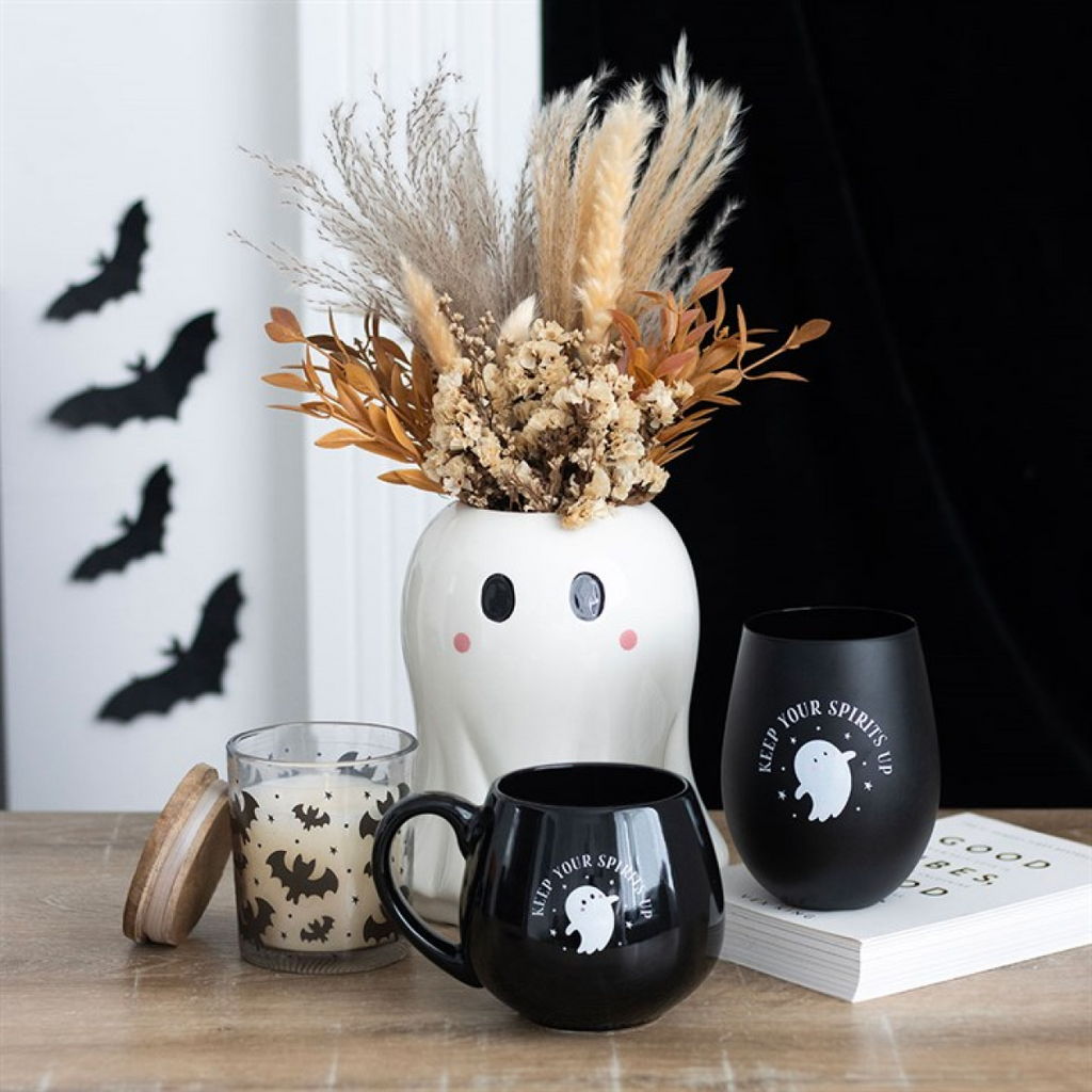 Keep Your Spirits Up Rounded Ghost Mug