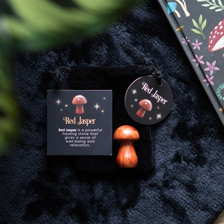Magical Red Jasper Crystal Mushroom