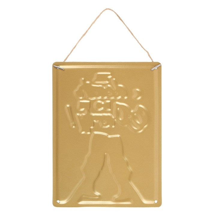 Til Death Do Us Party Champagne Hanging Metal Sign