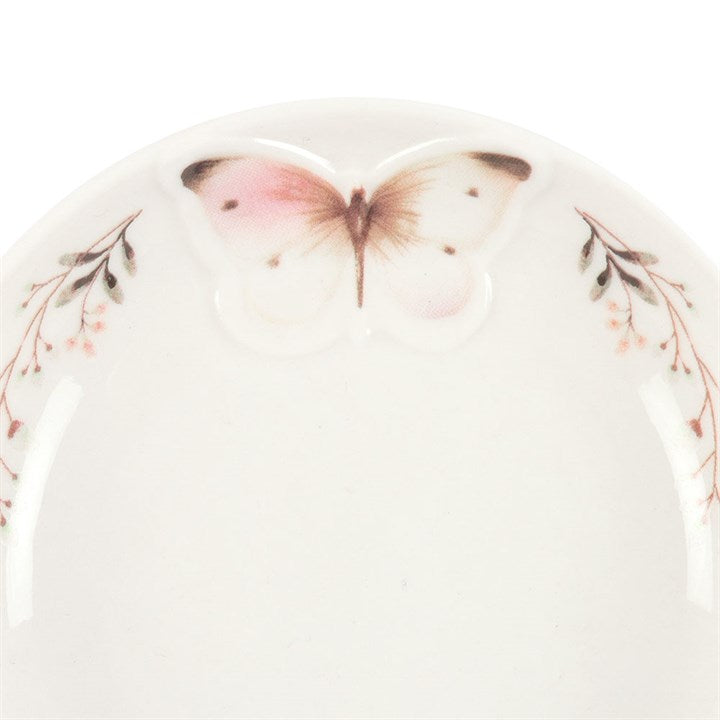 White Butterfly Trinket Dish