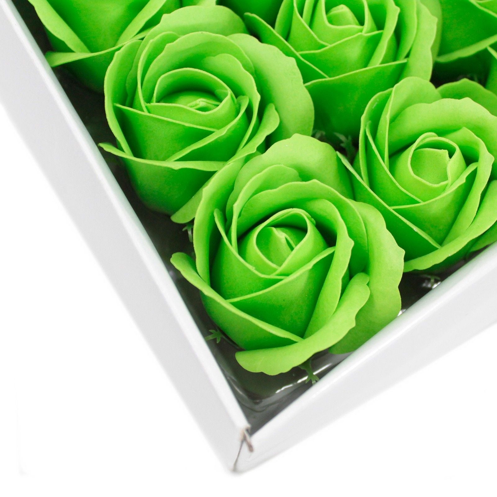 Craft Soap Flowers -Medium Rose - Green