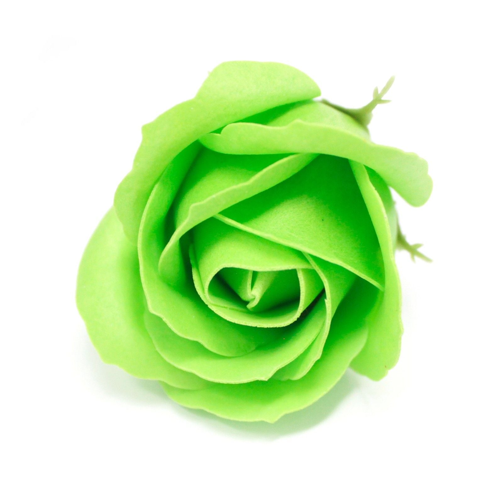 Craft Soap Flowers -Medium Rose - Green