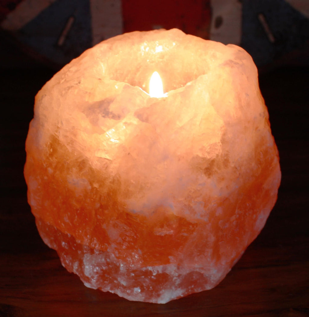 Quality Natural Salt Candle Holder