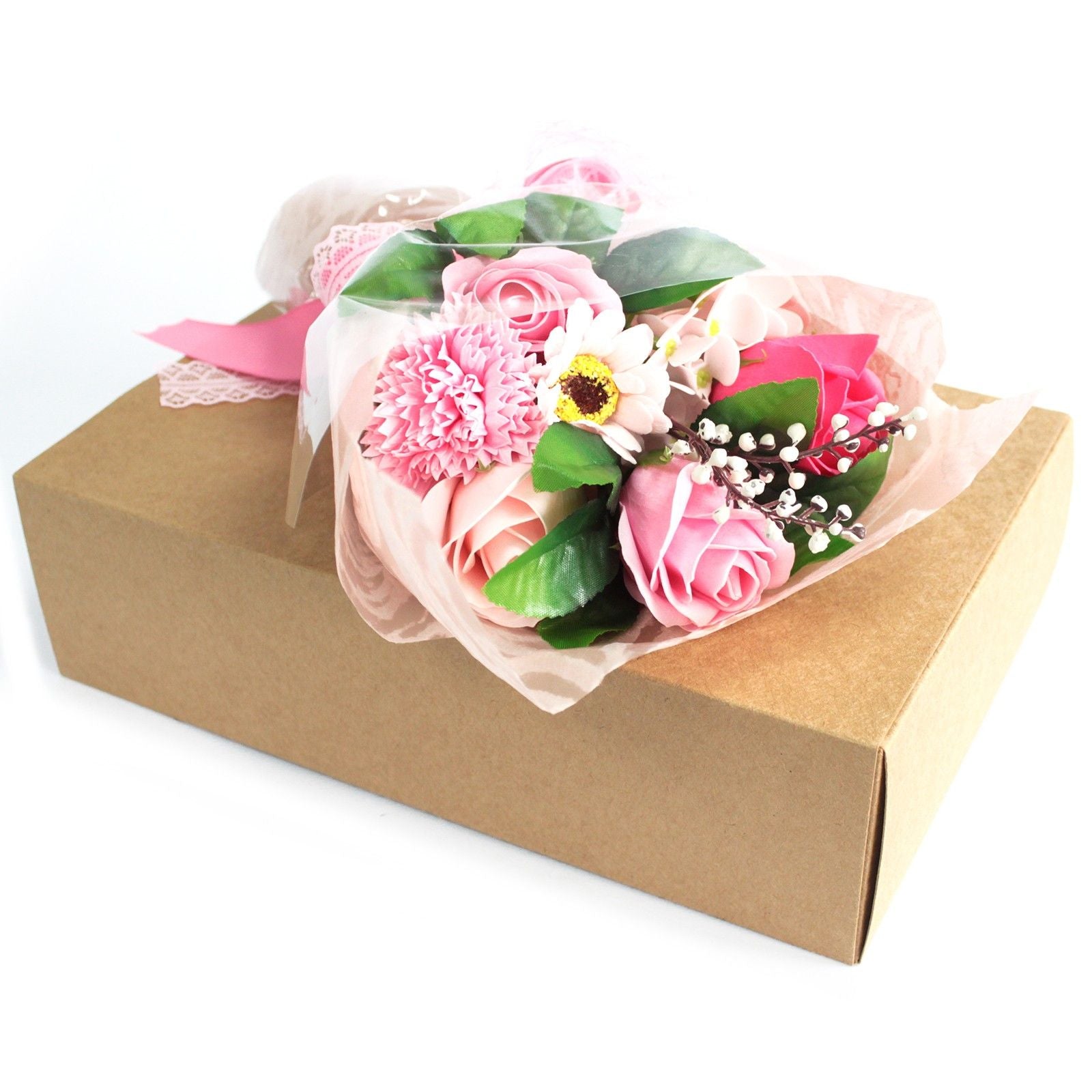 Pink Boxed Hand Soap Flower Bouquet - Special