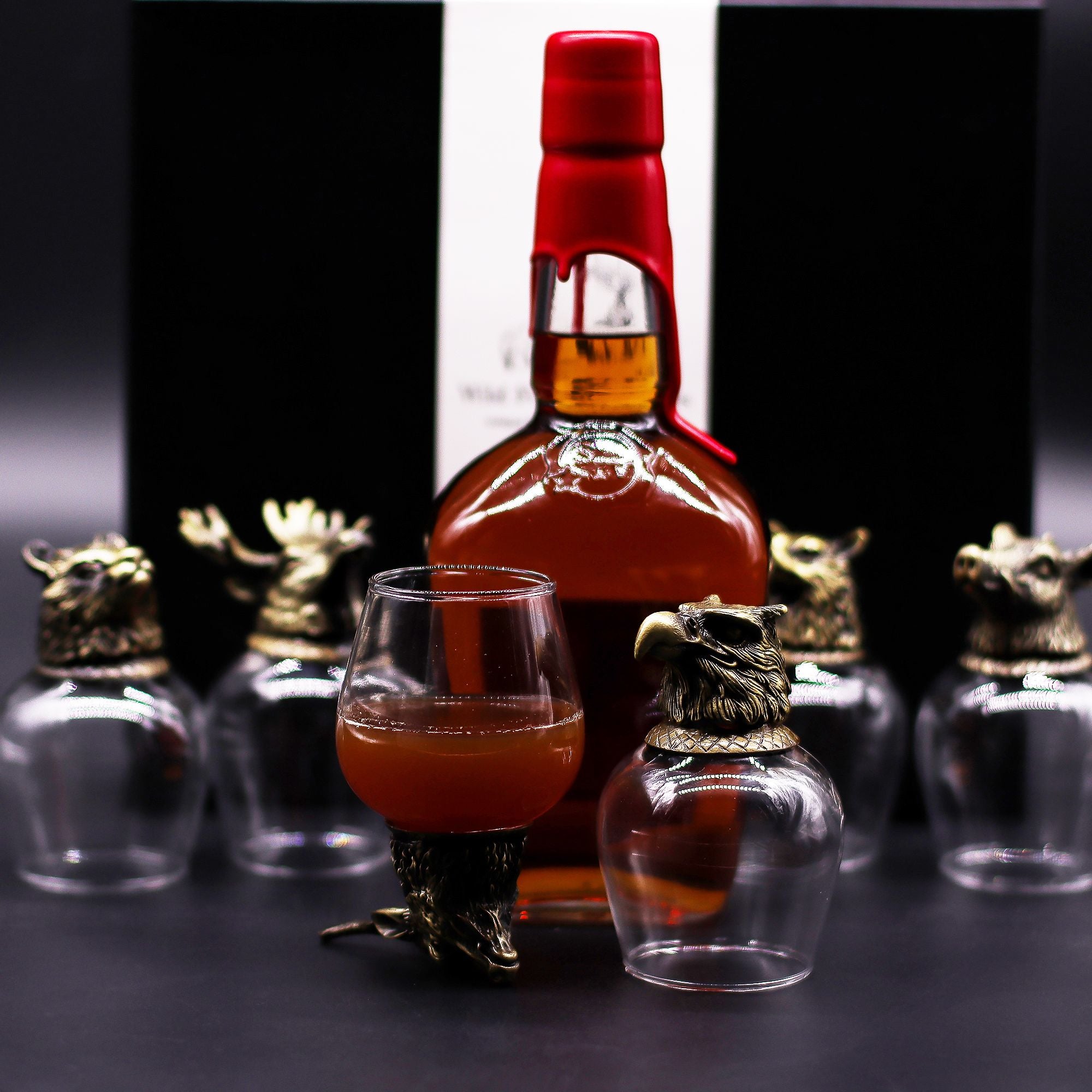 Gift Set of 6 Glasses (50ml) - Mystical Creatures - Antique Bronze