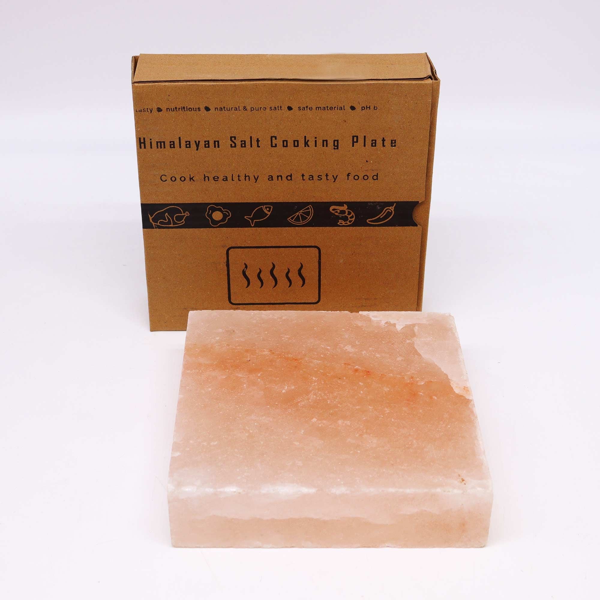 Square Himalayan Salt Cooking Plate - 20 x 20 x 5cm