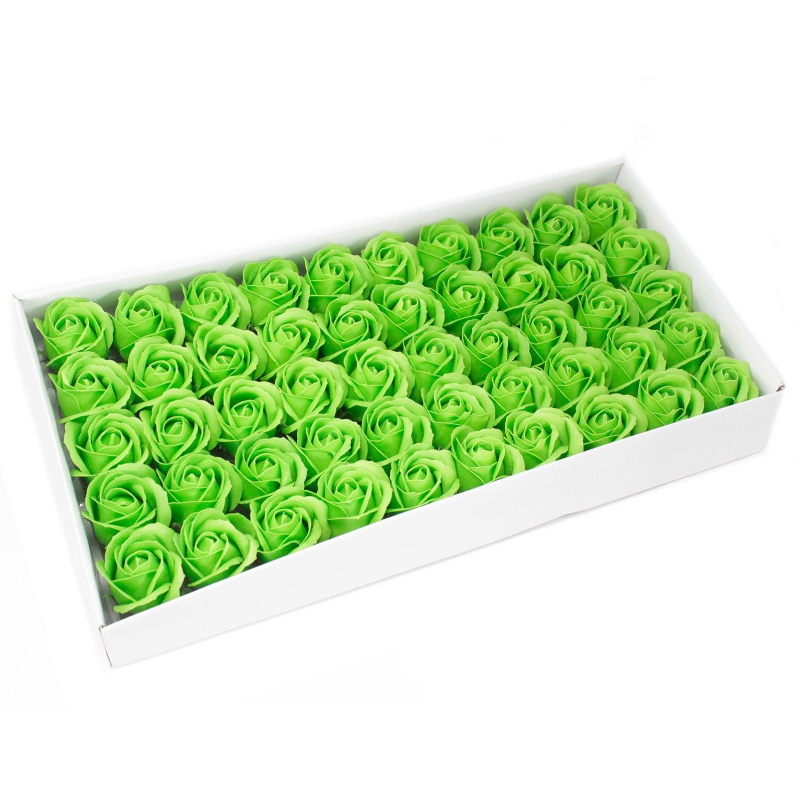 Craft Soap Flowers -Medium Rose - Green
