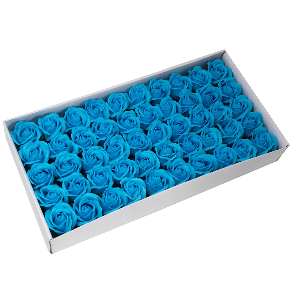 Craft Soap Flowers - Med Rose - Royal Blue