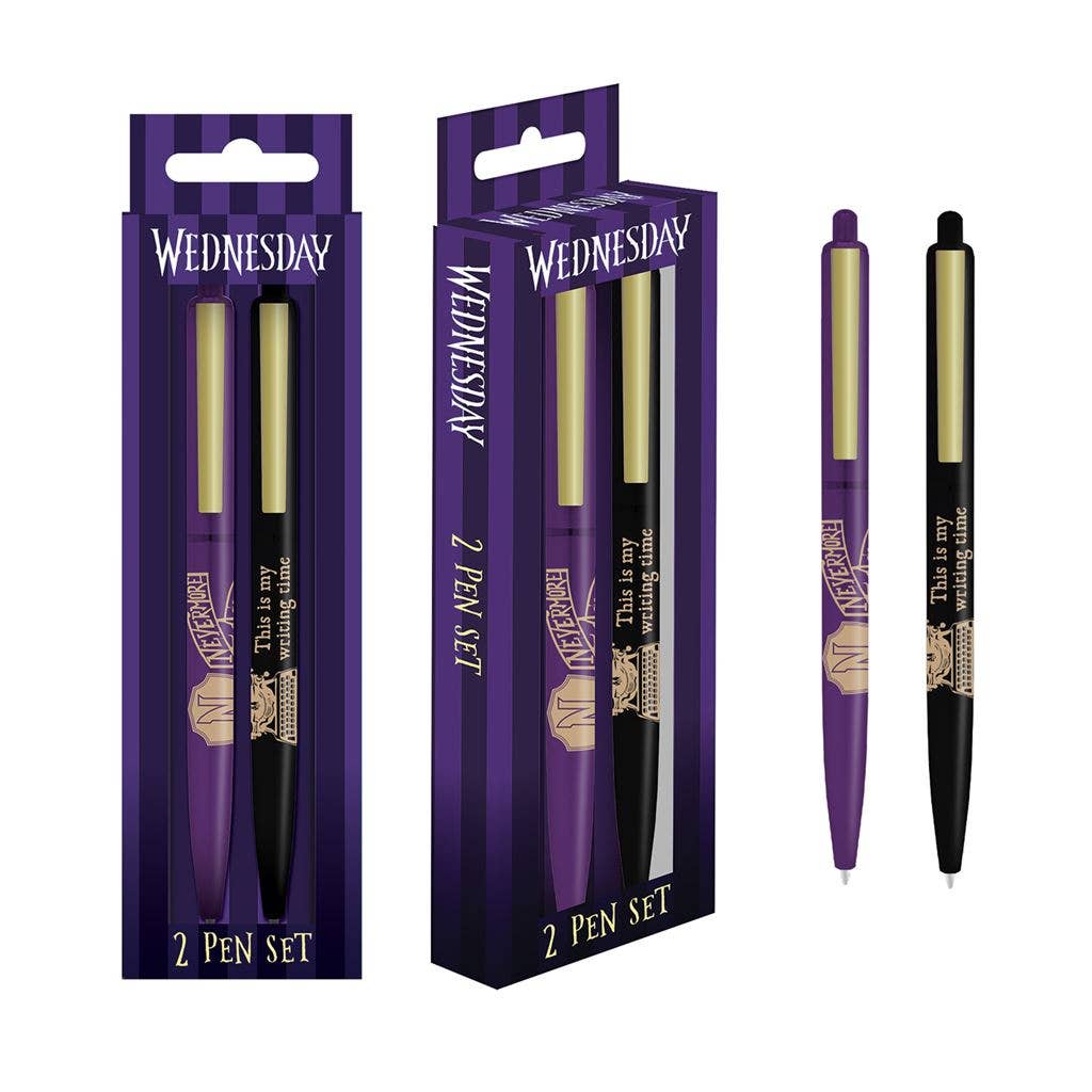Wednesday (Nevermore) 2 Pen Set Pen Set 2Pk