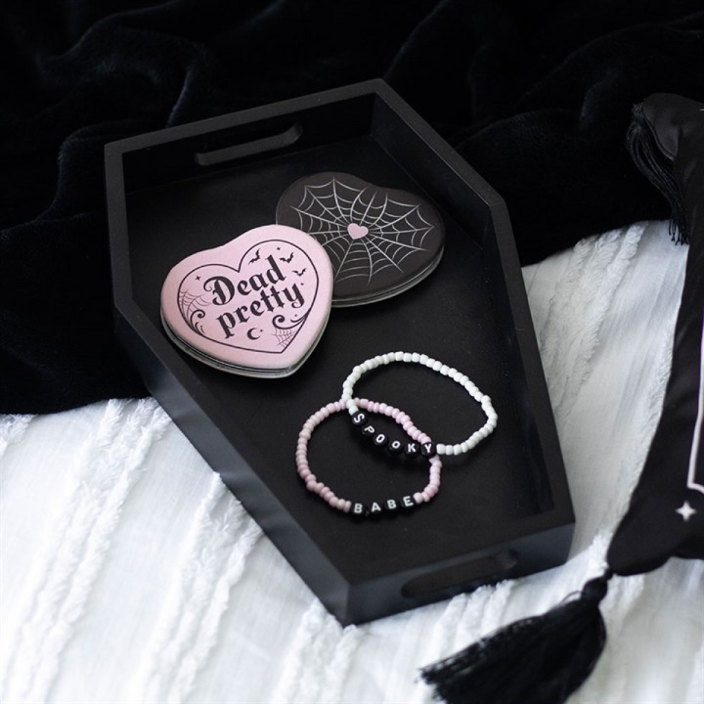 Plain Black Coffin Trinket Tray