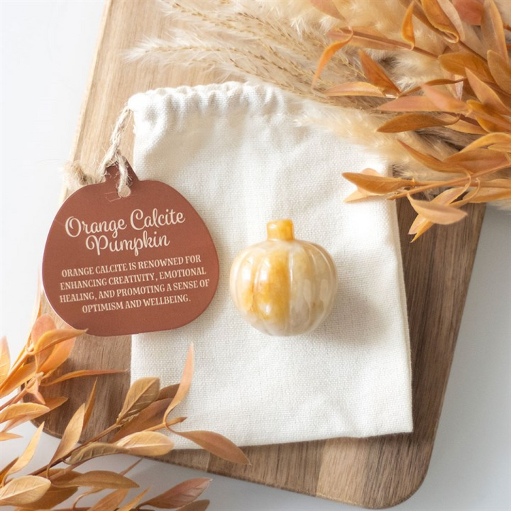 Pumpkin Shaped Orange Calcite Crystal